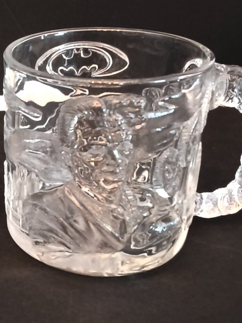 Batman Forever McDonald's 1995 Glass Mug Set Batman & Riddler